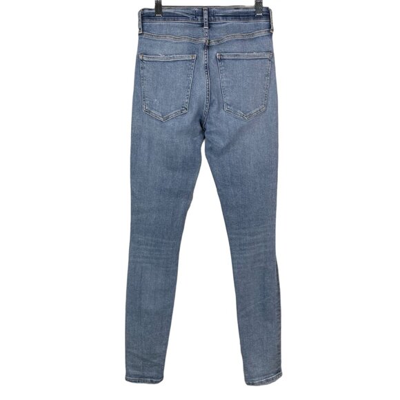 Agolde Sophie Skinny Jeans Size 26 Distressed High Rise Blue Cotton Blend - Picture 3 of 11